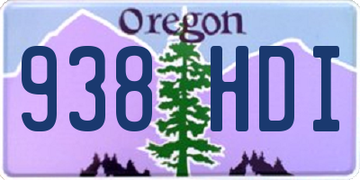 OR license plate 938HDI