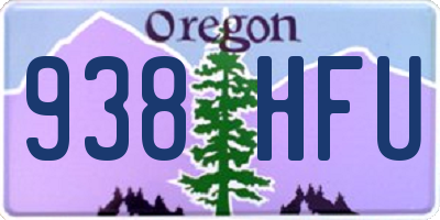 OR license plate 938HFU