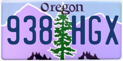 OR license plate 938HGX