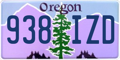 OR license plate 938IZD
