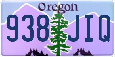 OR license plate 938JIQ