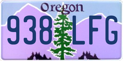 OR license plate 938LFG