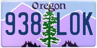 OR license plate 938LOK