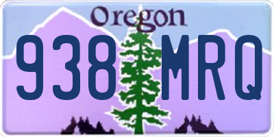 OR license plate 938MRQ