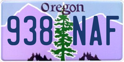 OR license plate 938NAF