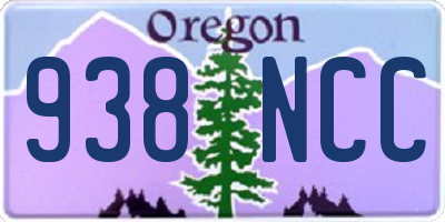 OR license plate 938NCC