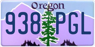 OR license plate 938PGL