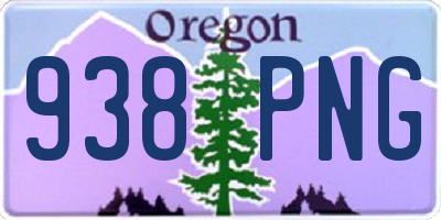 OR license plate 938PNG