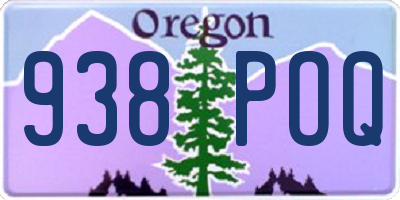 OR license plate 938POQ