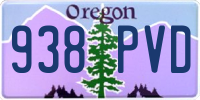 OR license plate 938PVD
