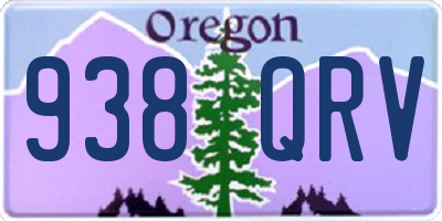 OR license plate 938QRV