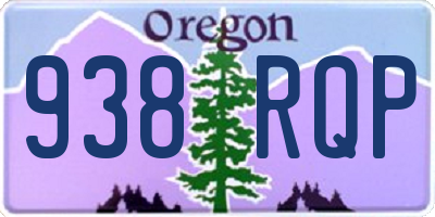 OR license plate 938RQP