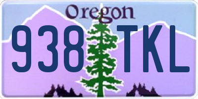 OR license plate 938TKL