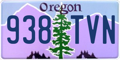 OR license plate 938TVN