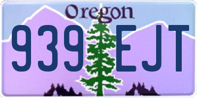 OR license plate 939EJT