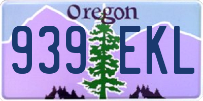 OR license plate 939EKL