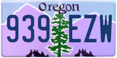 OR license plate 939EZW