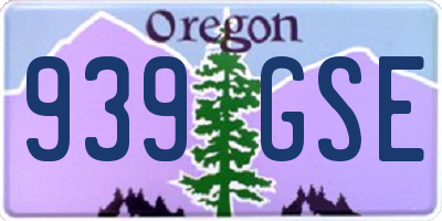 OR license plate 939GSE