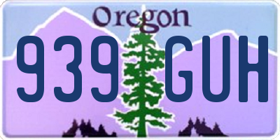 OR license plate 939GUH