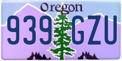 OR license plate 939GZU