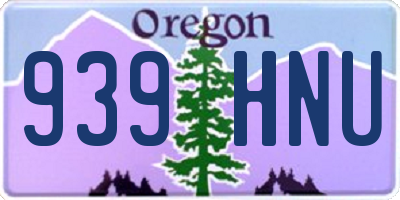 OR license plate 939HNU
