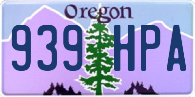 OR license plate 939HPA