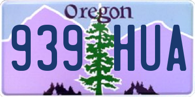 OR license plate 939HUA