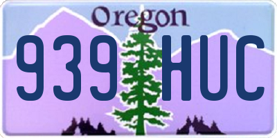 OR license plate 939HUC