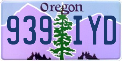 OR license plate 939IYD