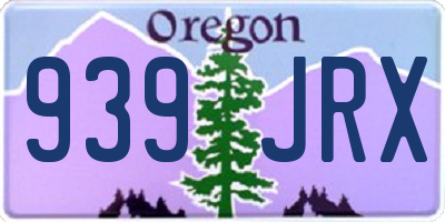 OR license plate 939JRX