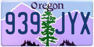 OR license plate 939JYX