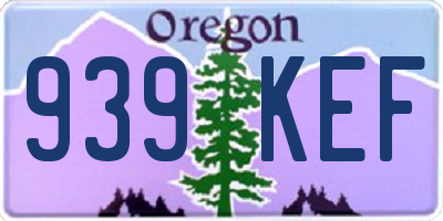 OR license plate 939KEF