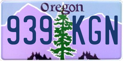 OR license plate 939KGN