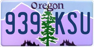 OR license plate 939KSU