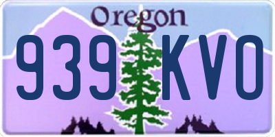 OR license plate 939KVO