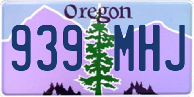 OR license plate 939MHJ