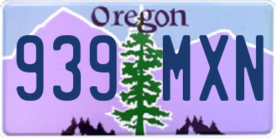 OR license plate 939MXN
