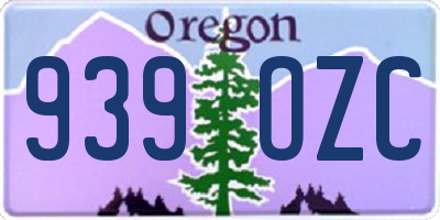 OR license plate 939OZC