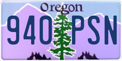 OR license plate 940PSN