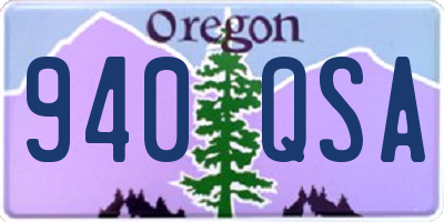 OR license plate 940QSA