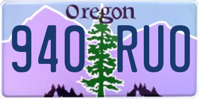 OR license plate 940RUO