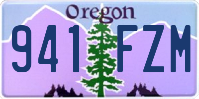 OR license plate 941FZM