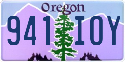 OR license plate 941IOY