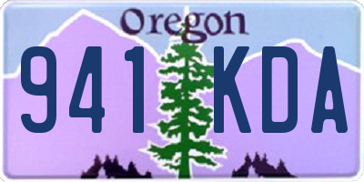 OR license plate 941KDA