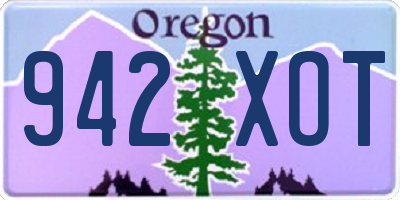 OR license plate 942XOT