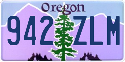 OR license plate 942ZLM