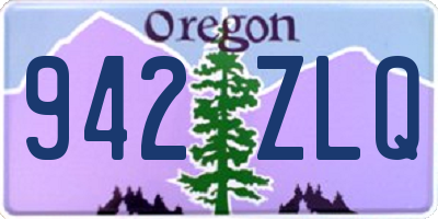 OR license plate 942ZLQ