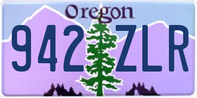 OR license plate 942ZLR
