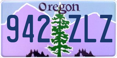 OR license plate 942ZLZ