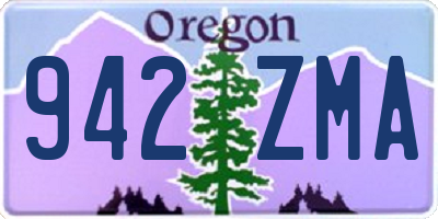 OR license plate 942ZMA